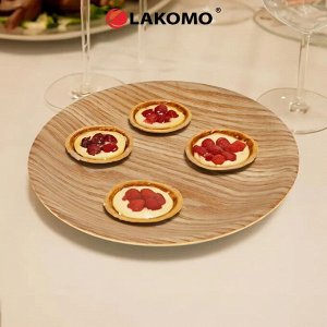 Блюдо сервировочное 16см, шпон ясеня