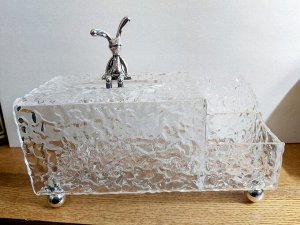 Коробка-органайзер для салфеток на ножках, прозрачная, 22х11х11,5