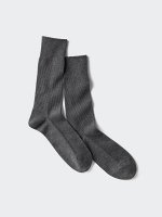 UNIQLO - мужские высокие носки Kanoko из хлопка Supima - 08 DARKGRAY