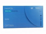 Перчатки MediOK смотровые нитриловые Nitrile Optima неопудренные текстурированные нестерильные, цвет голубой