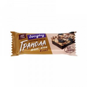 Батончик-мюсли глазированный EVERYDAY ГРАНОЛА АРАХИС-ИЗЮМ п/п 50г*24