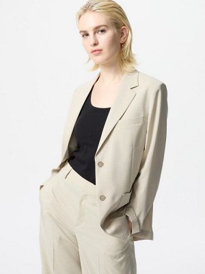 UNIQLO - женский пиджак Kando свободного кроя - 31 BEIGE