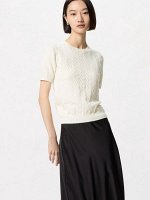 UNIQLO - свитер-футболка с круглым вырезом - 01 OFF WHITE