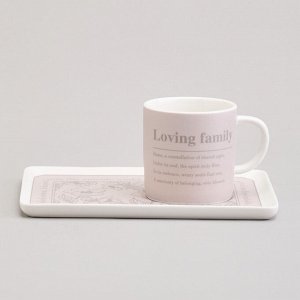 Подарочный чайный набор из фарфора Lefard "Loving Family" 210 мл для одного — стиль и забота в каждой чашке, 1 шт.