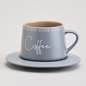 Подарочный фарфоровый набор кружек LEFARD "Coffee&Tea Elegance" на 2 персоны, 4 предмета, 320 мл — стильный выбор для чая и кофе, 1 шт.