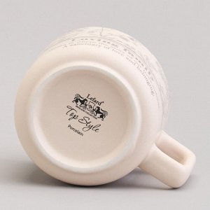 Кружка 400 мл с бамбуковой крышкой "Sweet Home", 9.6x8 см