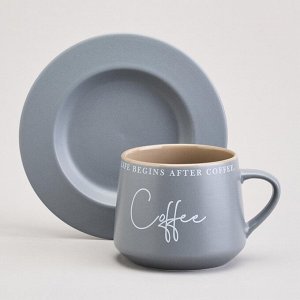 Подарочный фарфоровый набор кружек LEFARD "Coffee&Tea Elegance" на 2 персоны, 4 предмета, 320 мл — стильный выбор для чая и кофе, 1 шт.