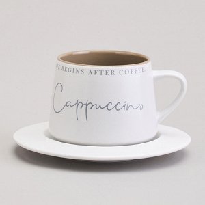 Подарочный фарфоровый набор кружек LEFARD "Coffee&Tea Elegance" на 2 персоны, 4 предмета, 320 мл — стильный выбор для чая и кофе, 1 шт.