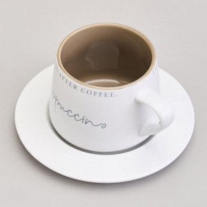 Подарочный фарфоровый набор кружек LEFARD "Coffee&Tea Elegance" на 2 персоны, 4 предмета, 320 мл — стильный выбор для чая и кофе, 1 шт.