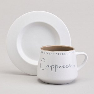 Подарочный фарфоровый набор кружек LEFARD "Coffee&Tea Elegance" на 2 персоны, 4 предмета, 320 мл — стильный выбор для чая и кофе, 1 шт.
