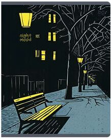 Тетрадь 48л., А5, клетка BG ""Night mood"", выб.лак
