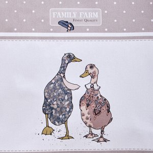 Скатерть FAMILY FARM 140x180 см, 100% хлопок, капучино, твил с пропиткой, 1 шт.