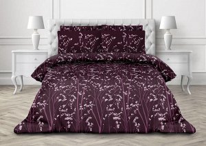 Комплект постельного белья 1,5-спальный, бязь  ГОСТ (Времена года, фиолетовый)