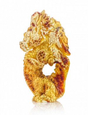Антикварная резная статуэтка из натурального янтаря «Дракон», 905308403