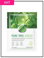 Enough Успокаивающая маска для лица с экстрактом чайного дерева Pure Tree Balancing Pro Calming Mask, 25 гр