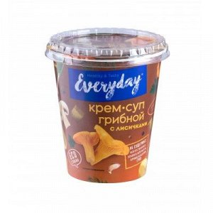 Крем-суп EVERYDAY грибной с лисичками и пшеничными сухариками т/с 32 гр 1/12