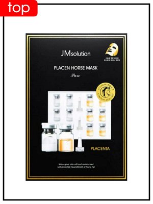 JMSolution Маска тканевая для лица плацентарная Mask Placen Horse Pure, 30 мл