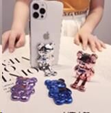 Подставка гальванпокрытие д/телефона Мишка 4,5*6,8см микс 1 шт / 500шт / DR40315-178 / 524720