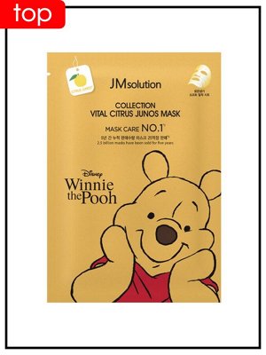 JMSolution Маска тканевая для лица осветляющая с экстрактом цитруса Юдзу Mask Disney Collection Vital Citrus Junos, 30 мл