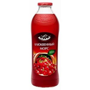 Морс ягодный 'Аршани' Клюквенный 1л. 1/6 ст/б