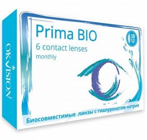 1-мес контактные линзы OKVision Prima Bio (6шт) BC 8.6