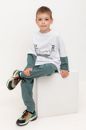 Лонгслив(Весна-Лето)+boys (св.серый меланж к546)