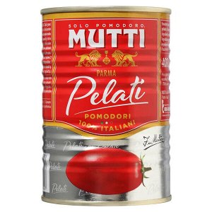 Томаты очищ целые в с/с Pelati MUTTI ж/б 1/400гр/425мл  1/24