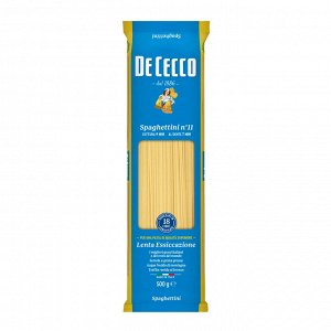 Паста спагеттини №11 DE CECCO 1/0,5кг   1/24