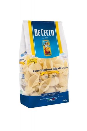 Паста Конкильони Ригати №126 DE CECCO 1/0,5кг 1/12