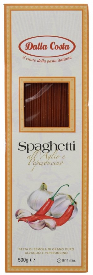 Спагетти с чесноком и острым перцем Dalla Costa 500 гр