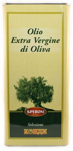 Масло оливковое 5 л экстра вирджин ж/б Конди Speroni