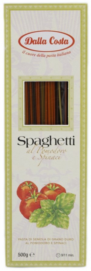 Спагетти со шпинатом и томатами Dalla Costa 500 гр