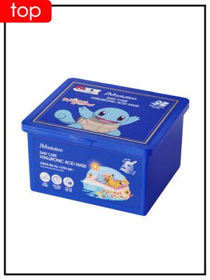 JMSolution Маска для лица тканевая увлажняющая с гиалуроном Mask Easy Care Hyaluronic Acid Pokemon Summer, 350 мл (30шт)