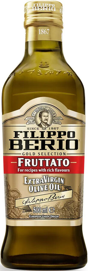 Масло оливковое нераф. EXTRA VIRGIN FRUTTATO  FILIPPO BERIO 0,5 л 1/6 новинка