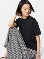 UNIQLO - легкая футболка Airism с круглой горловиной - 09 BLACK
