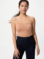 UNIQLO AIRism - бесшовная майка с эластичной текстурой - 34 BROWN