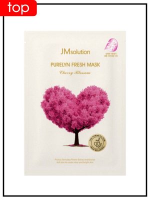 JMSolution Маска тканевая для выравнивания тона лица с экстрактом сакуры Mask Purelyn Fresh Cherry Blossom, 30 мл