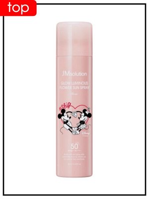 Спрей солнцезащитный увлажняющий с экстрактом розы Микки Мини JMSolution Sun Spray Glow Luminous Flower Rose (Disney Couple Heart Mickey Miney), 180 мл