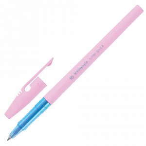 Ручка шариковая STABILO Liner Pastel, СИНЯЯ, корпус розовый,