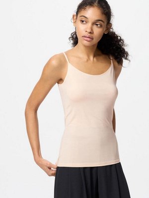 UNIQLO Airism - тонкая бесшовная маечка на тонких лямочках - 31 BEIGE