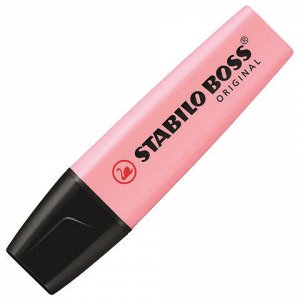 Текстовыделитель STABILO "Boss Pastel", РОЗОВЫЙ, линия 2-5 м