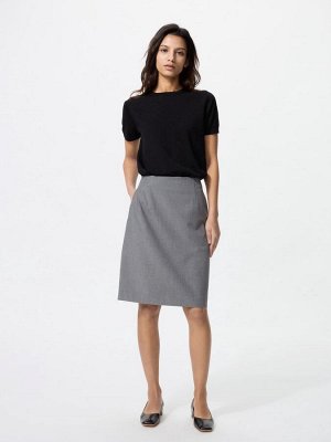 UNIQLO - классическая юбка-карандаш, короткая длина - 05 GRAY