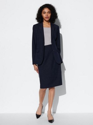 UNIQLO - классическая юбка-карандаш, увеличенная длина - 69 NAVY