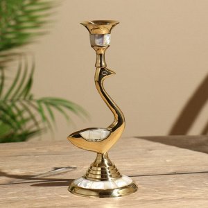Подсвечник "Пернатый" 19 см, латунь