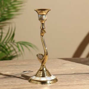 Подсвечник "Пернатый" 19 см, латунь