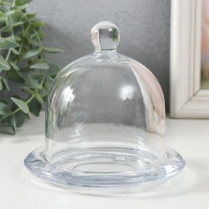 Стеклянный подсвечник на 1 свечу «Купол», прозрачный, 12x12x12 см
