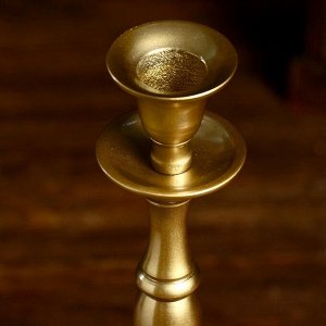 Подсвечник металлический на 1 свечу «Инсерт», алюминий 9x9x33 см