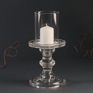 Стеклянный подсвечник на 1 свечу «Честность», прозрачный, 22x11x11 см