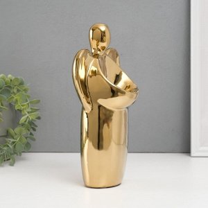 Подсвечник на 1 свечу «Ангел», d=3.5 см, золото, 14x9.5x25 см