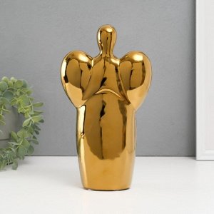 Подсвечник на 1 свечу «Ангел», d=3.5 см, золото, 14x9.5x25 см